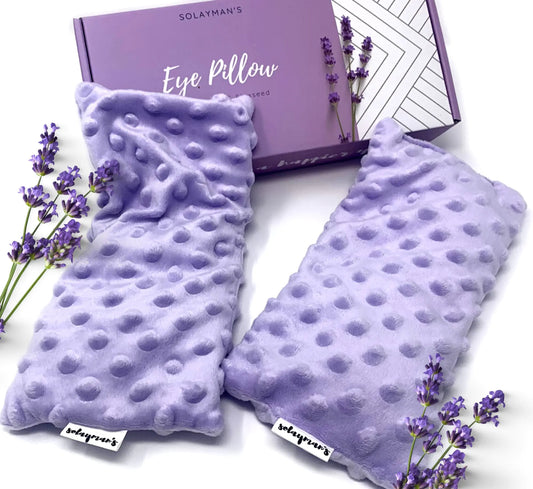 Lavender Eye Pillow Gifts for Women- Heated Eye Mask for Dry Eyes- Hot Eye Compress- Weighted Eye Mask for Sleeping Yoga Relaxation - Birthday Gifts for Mom